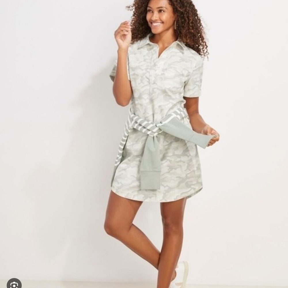 New Vineyard Vines Camouflage Shirt Dress